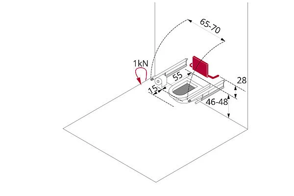 Darstellung den geometrische Angaben zu Toiletten